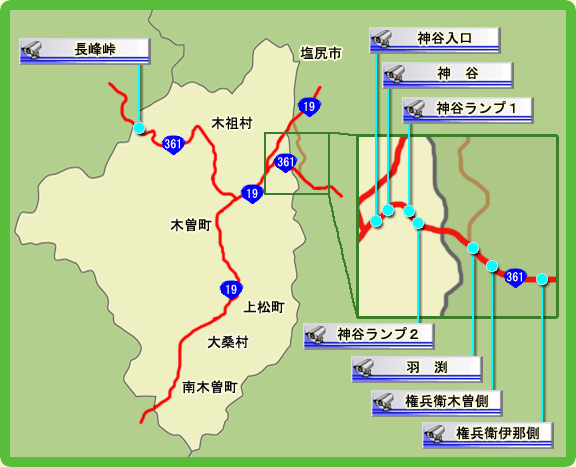 木曽周辺地図