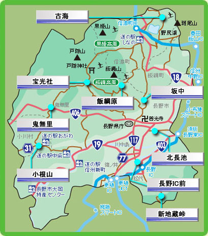 長野周辺地図