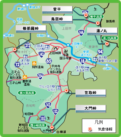 上田周辺地図