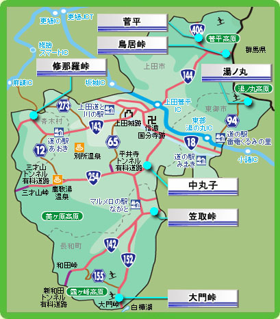 上田周辺地図