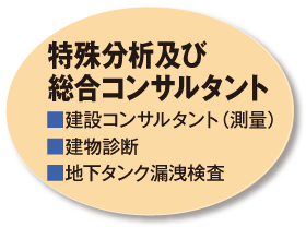 総合コンサルタント及び特殊分析